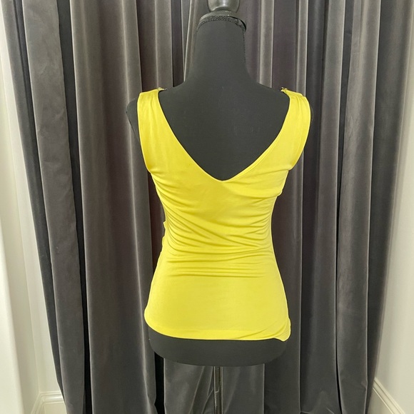 Karen Millen Yellow top with metal embellishments - Picture 2 of 3